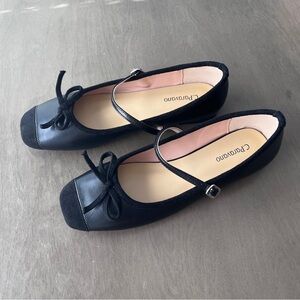 Black Mary Jane Flats women’s size 7.5 C.Paravano NEW